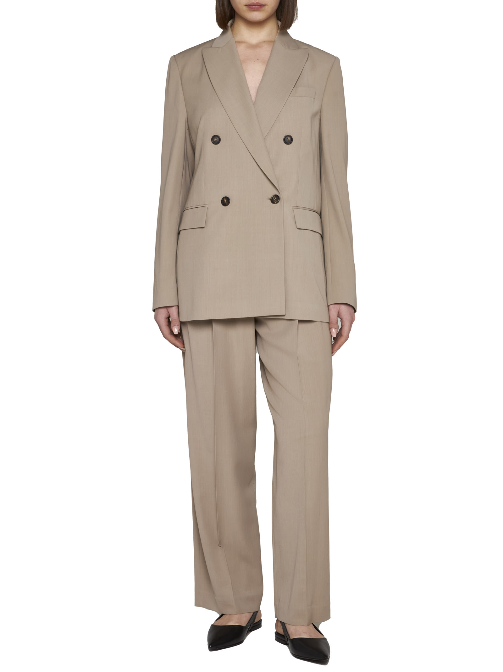 Brunello Cucinelli Blazer In Dark Beige