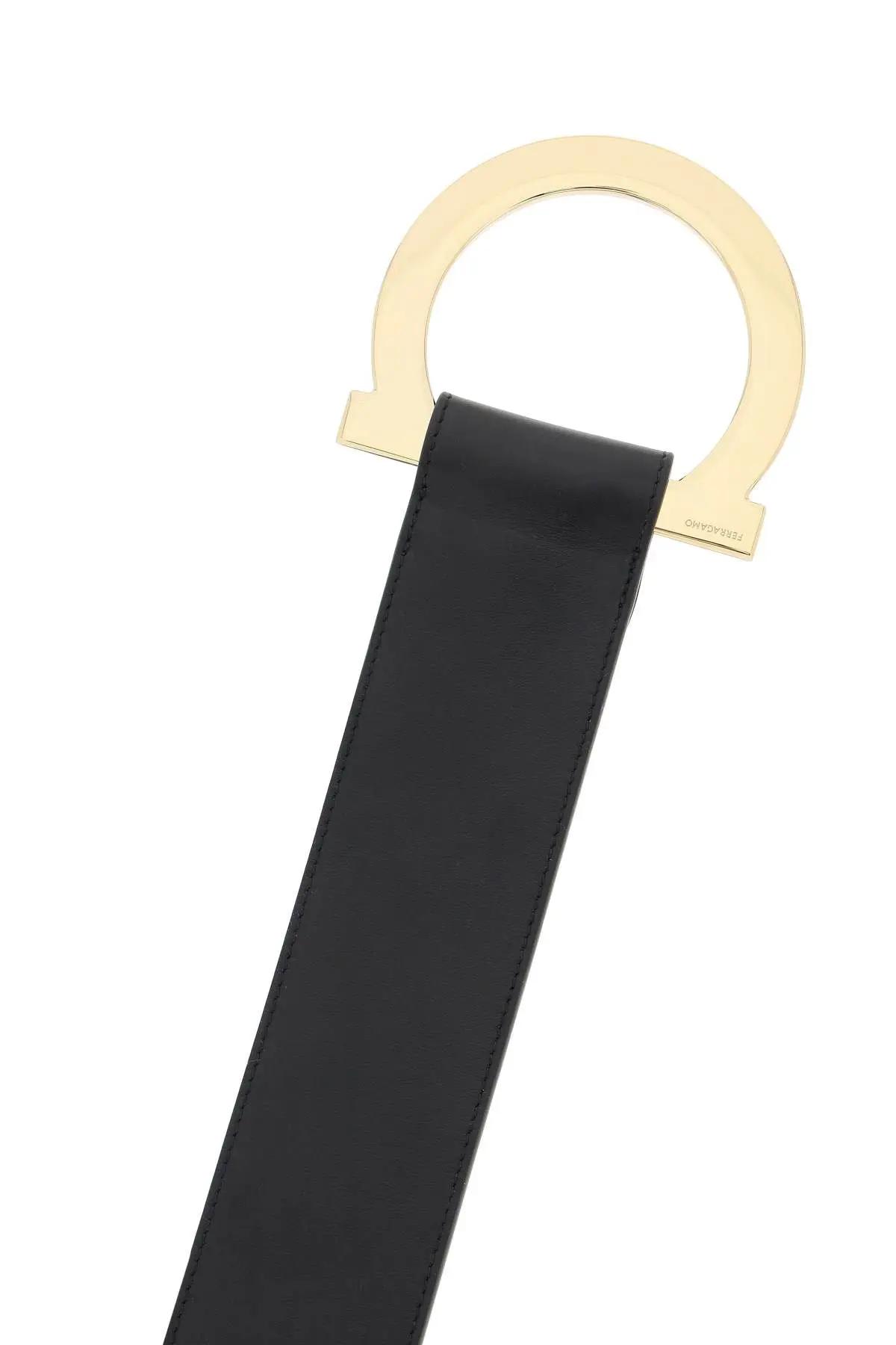 Shop Ferragamo Gancini Belt In Black