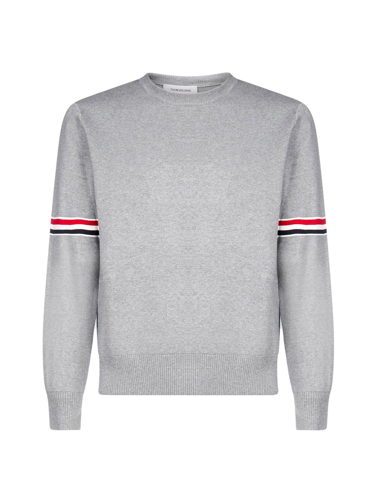 THOM BROWNE RWB STRIPE CREWNECK SWEATSHIRT