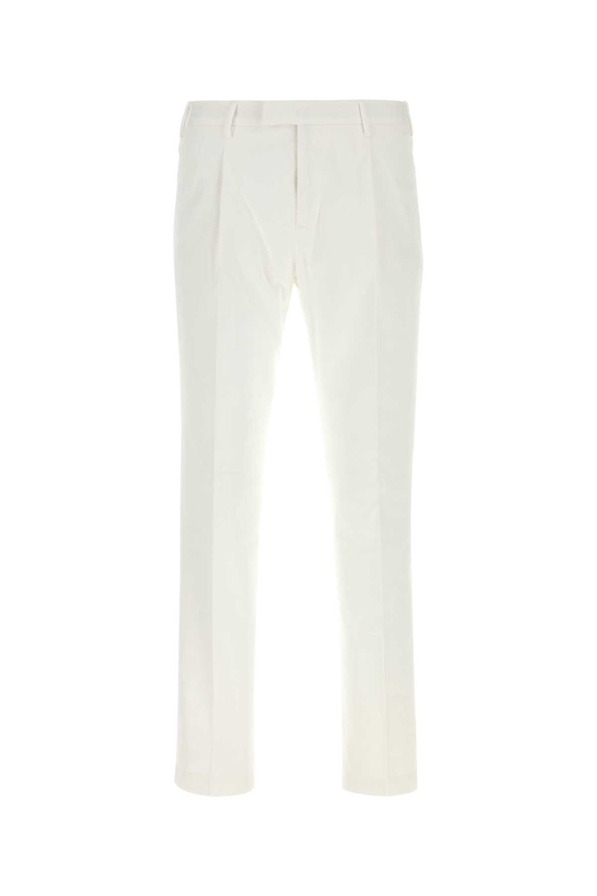 PT Torino White Stretch Cotton Pant