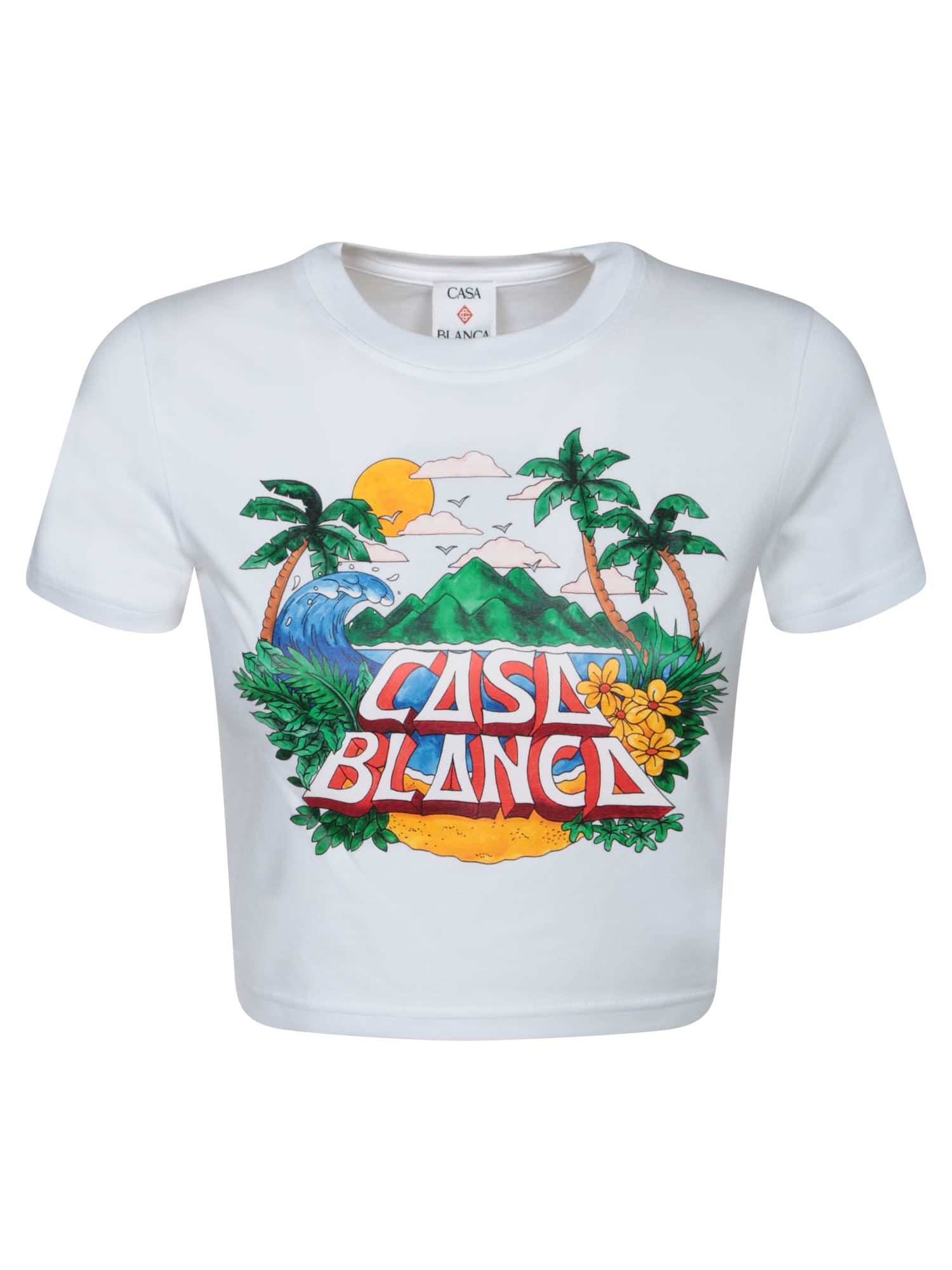 Casablanca Casa Beach Wave Printed Baby Tee