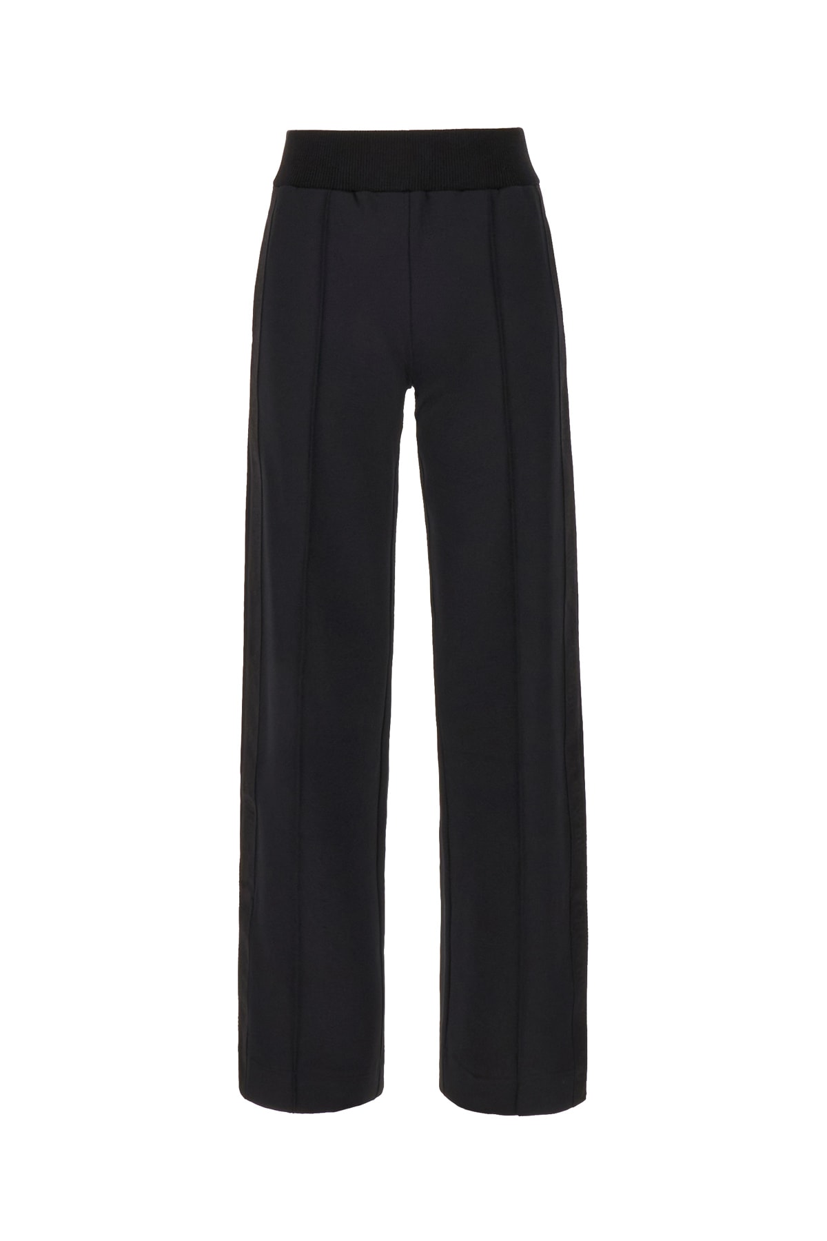 Off-white Black Stretch Nylon Pants In Black Black