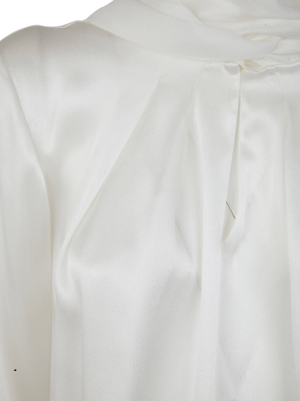 Shop Alberta Ferretti Shirt With Scarf In White