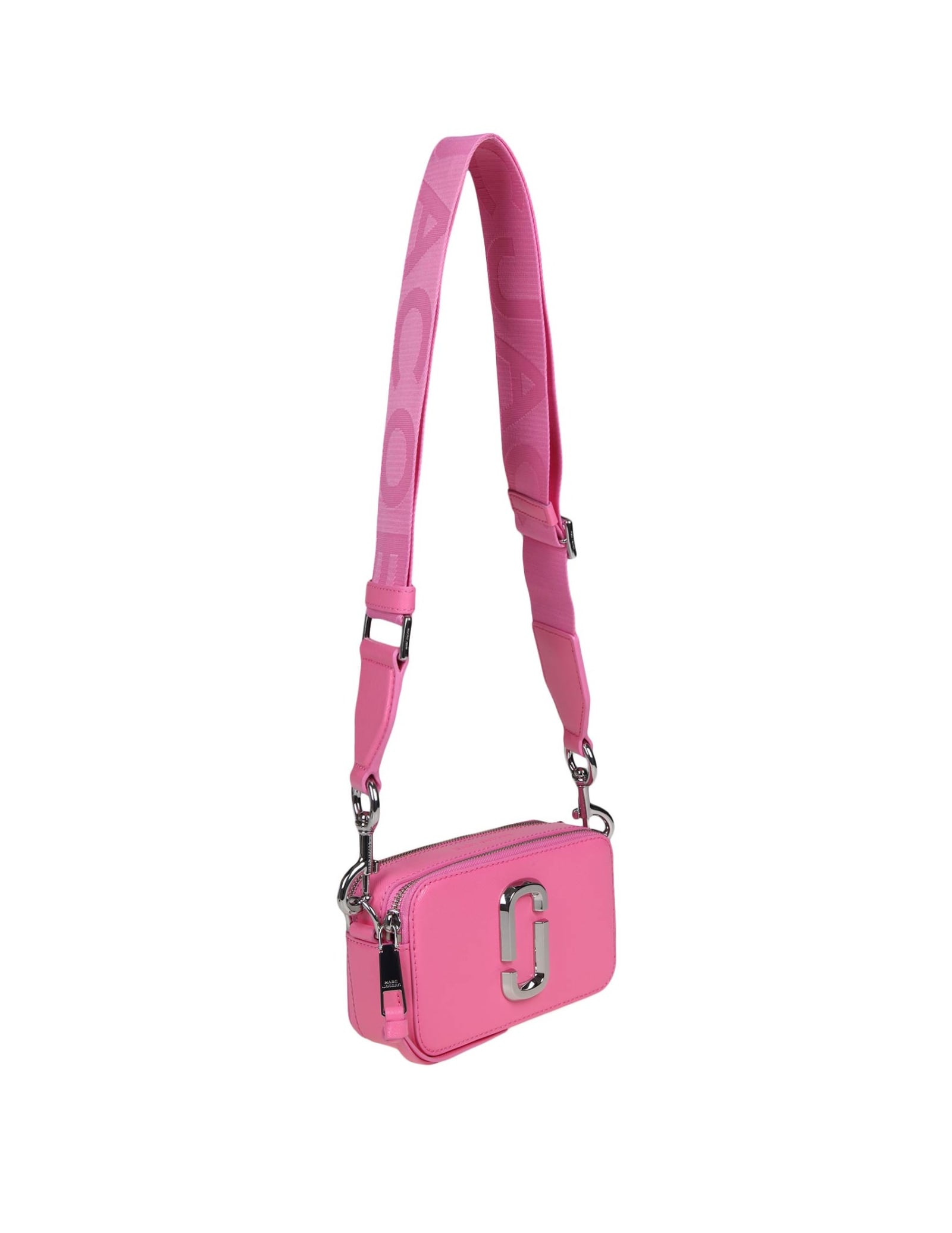 Shop Marc Jacobs Snapshot In Pink Leather