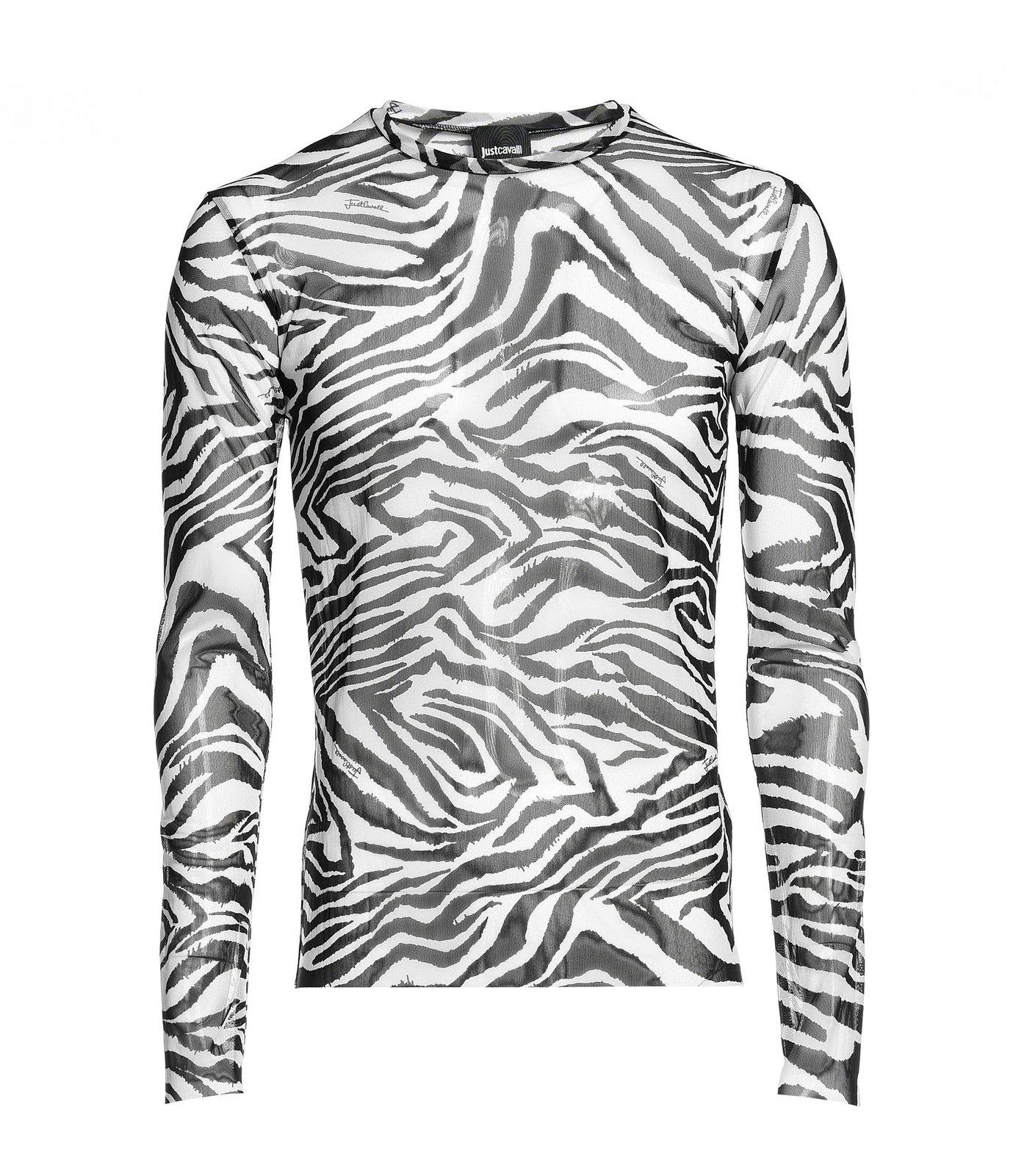 Just Cavalli Zebra Printed Long-sleeved T-shirt