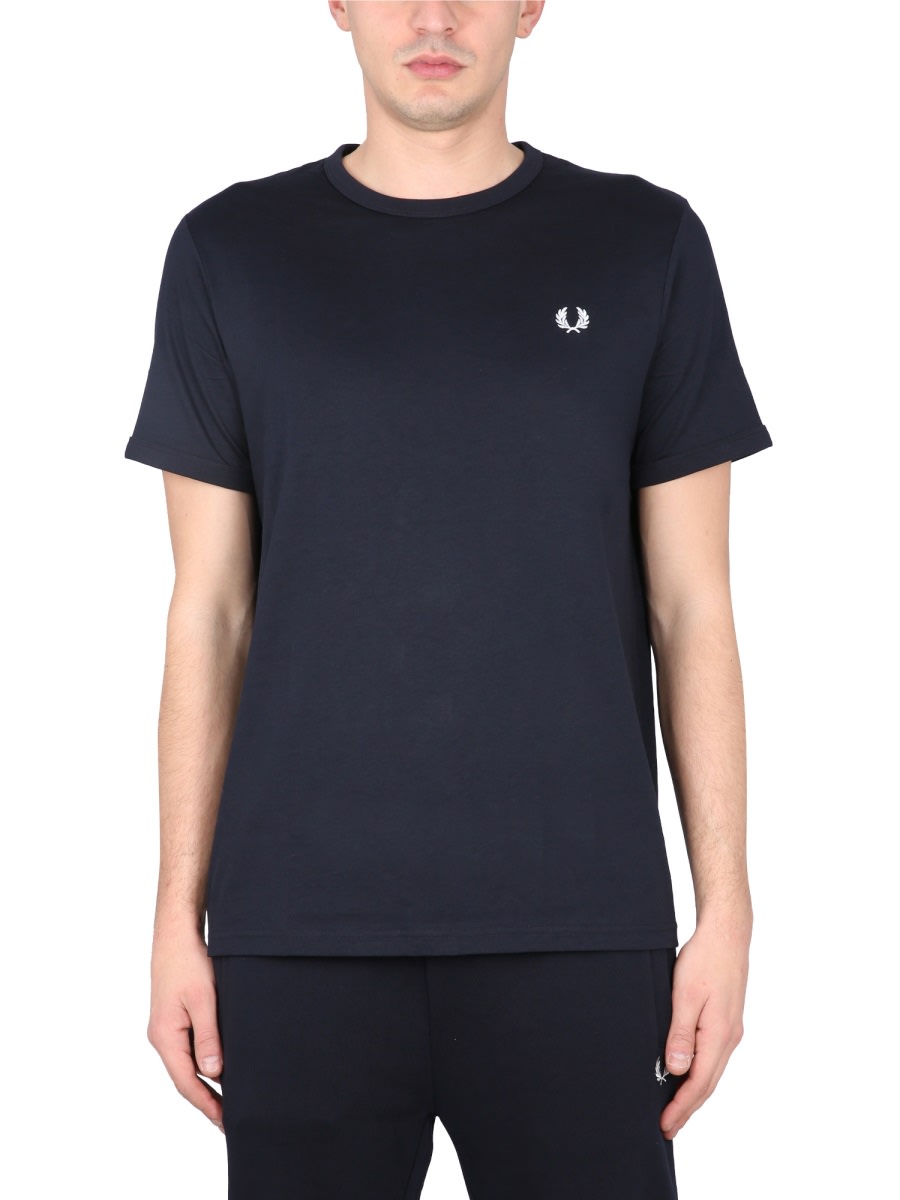 Fred Perry Classic Crew Neck Tee In Black