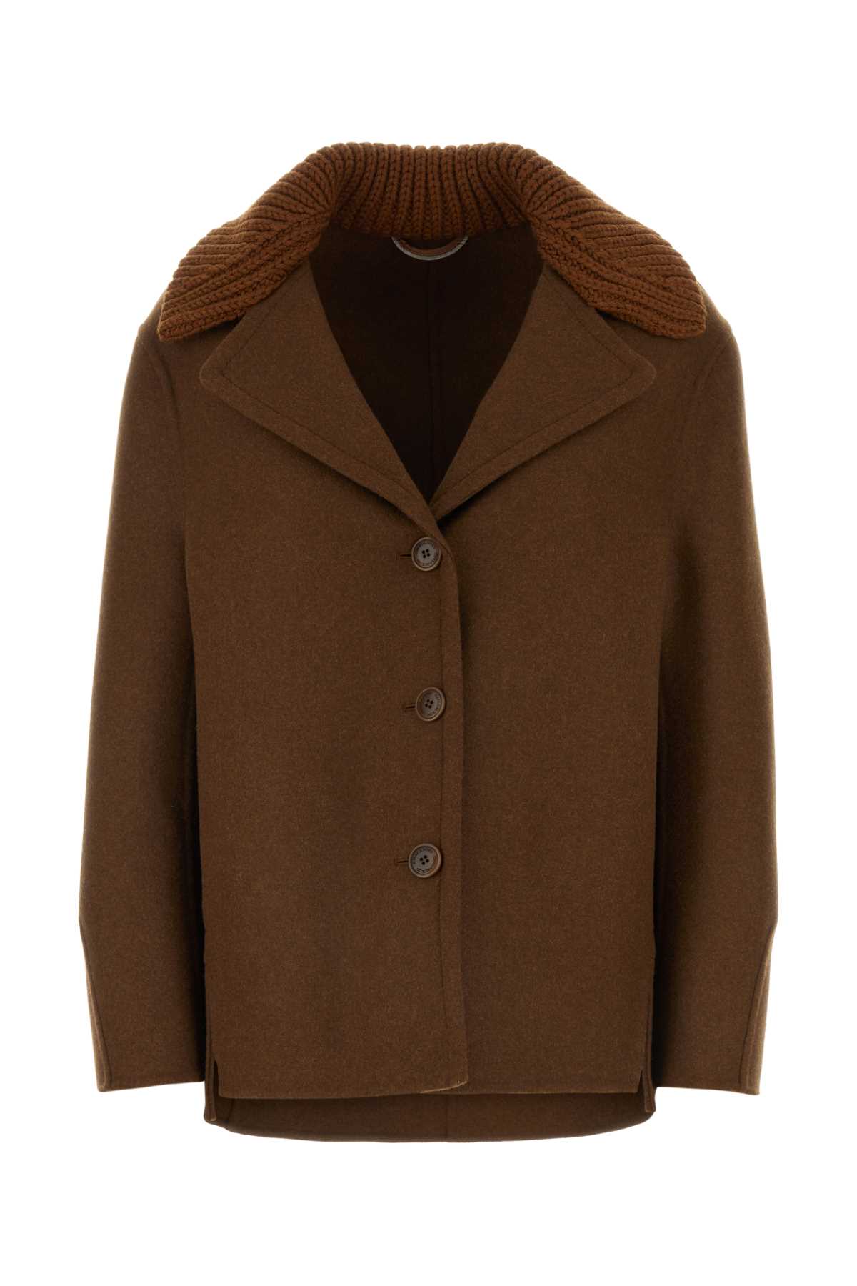 Brown Wool Blend Coat