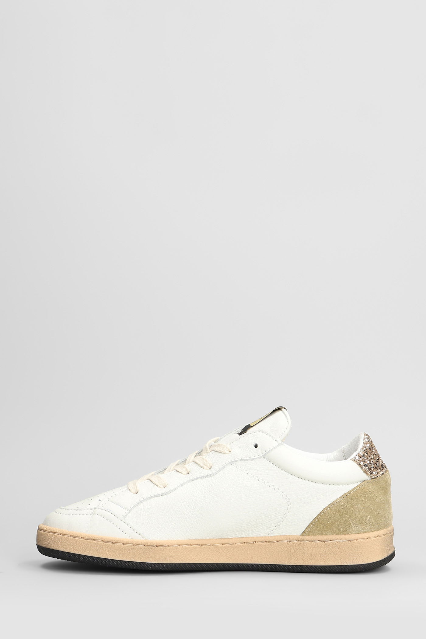 Ama Brand Sneakers In White Suede And Leather In White