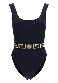 Shop Versace Swimsuit In Nero