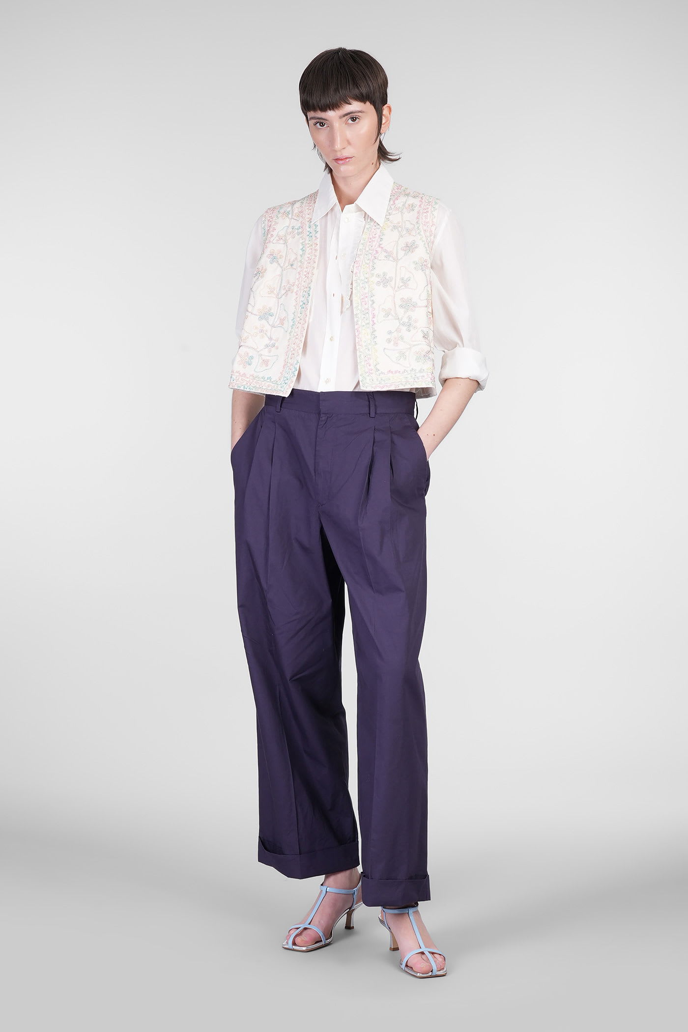 Antik Batik Pam Pants In Blue Cotton