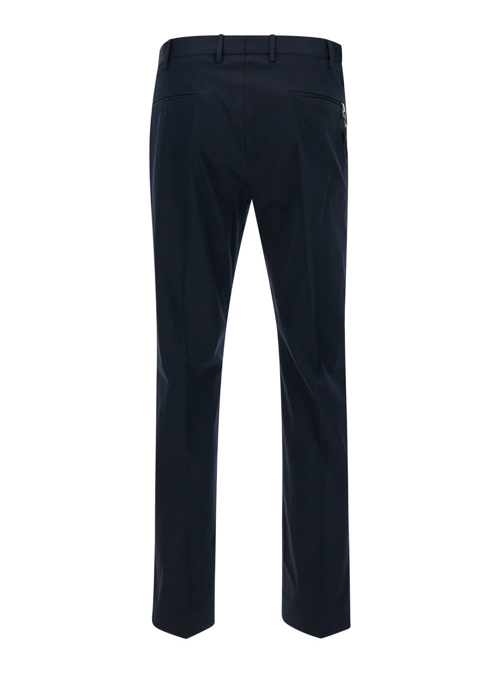 Shop Pt01 Blu Slim Fit Trousers In Cotton Blend Man