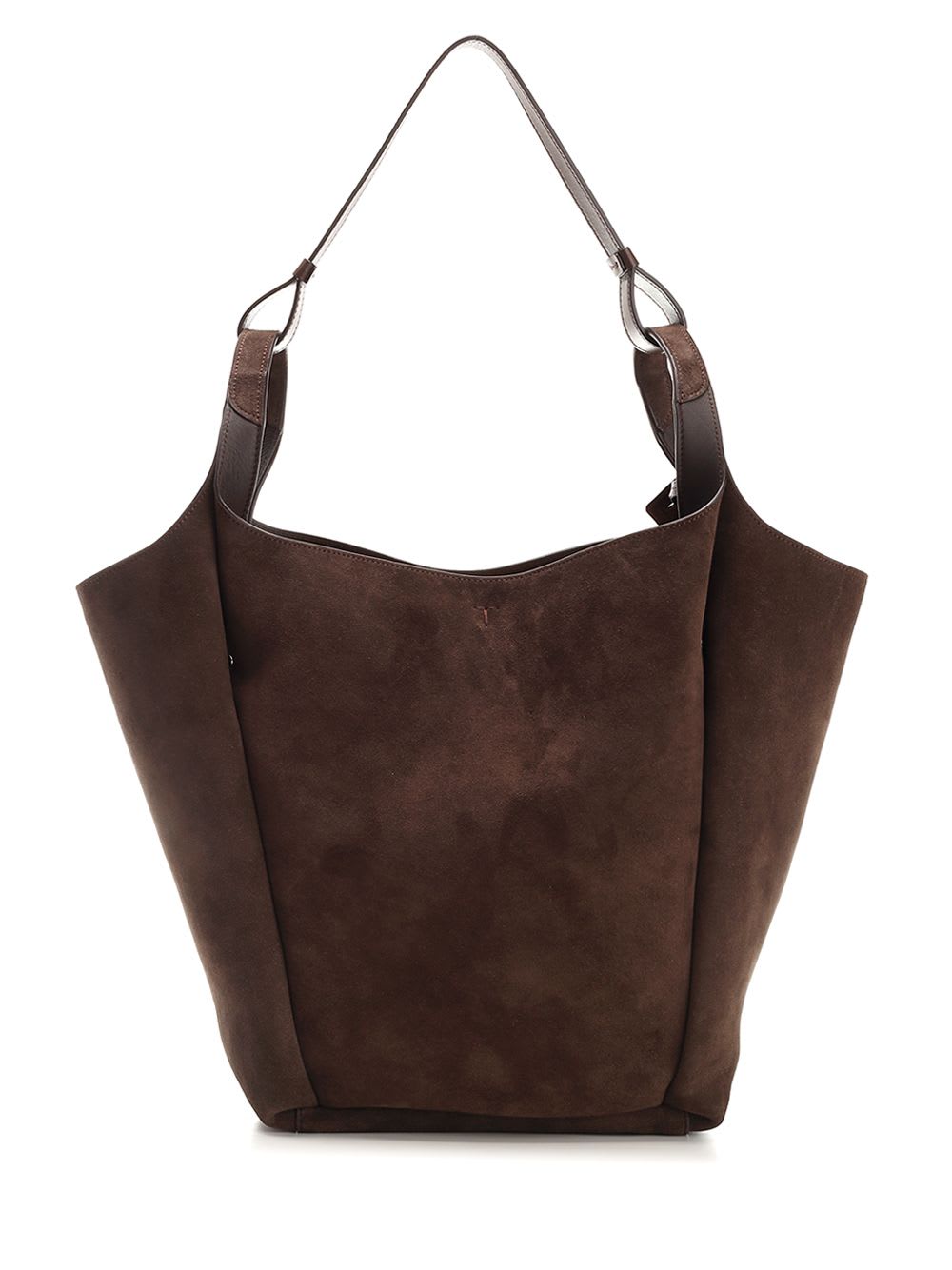 Shop Tod's Suede Bucket Bag In Brown