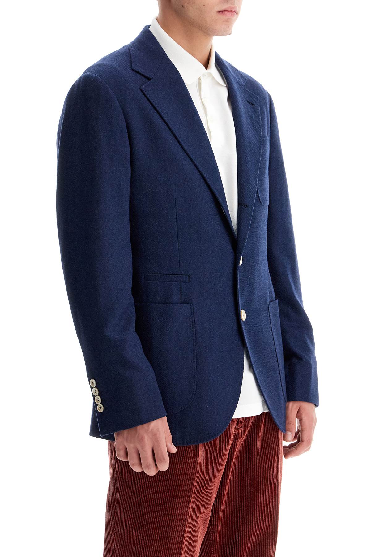 Shop Brunello Cucinelli Wool, Silk And Cashmere Blend In Blu Colorato (blue)