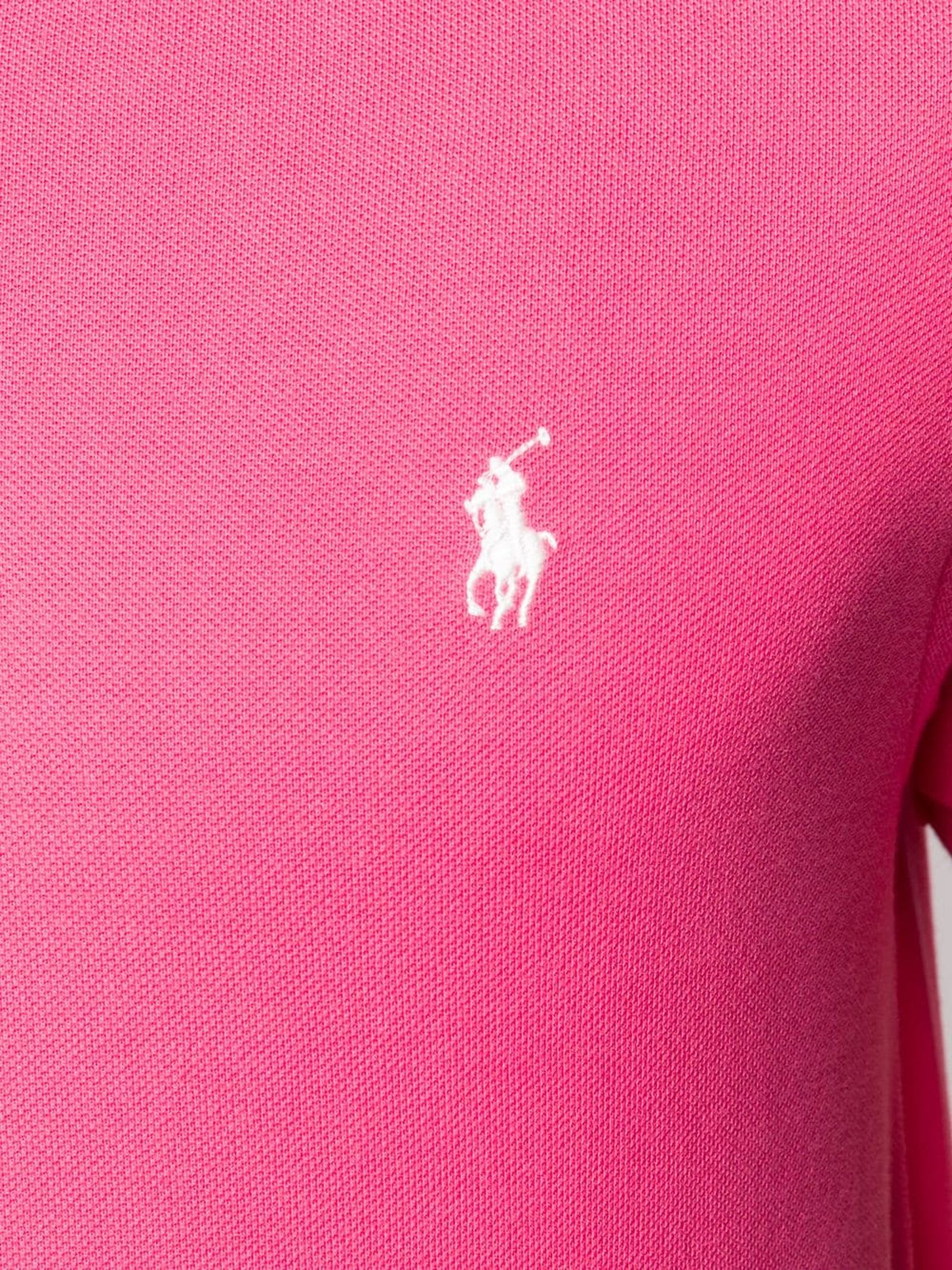 Shop Ralph Lauren Pink Cotton Polo Shirt