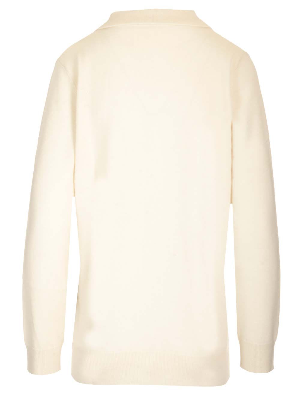 Lisa Yang Josefine Cream Sweater In White