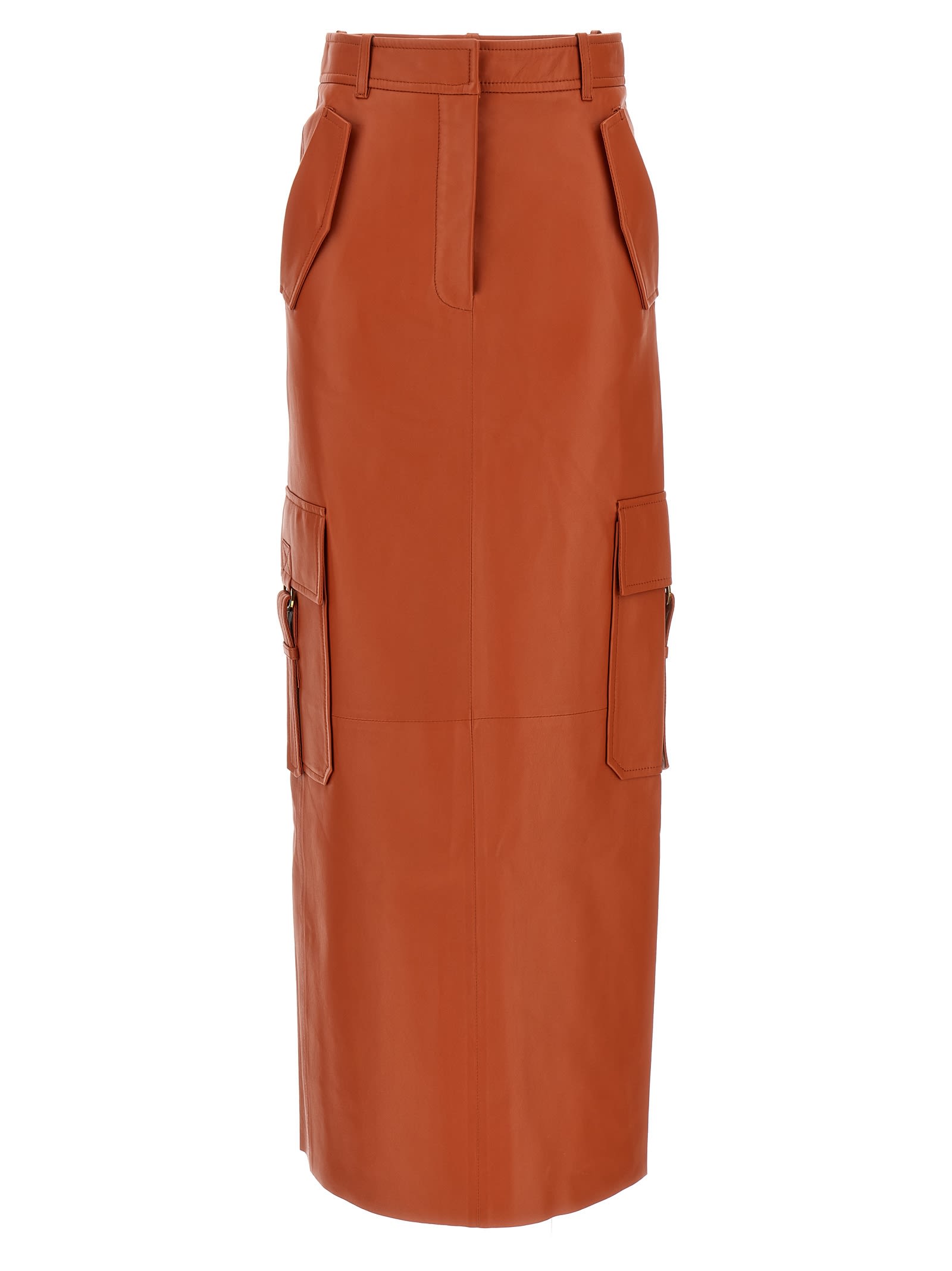 Shop Zimmermann Illustration Midi Skirt In Orange