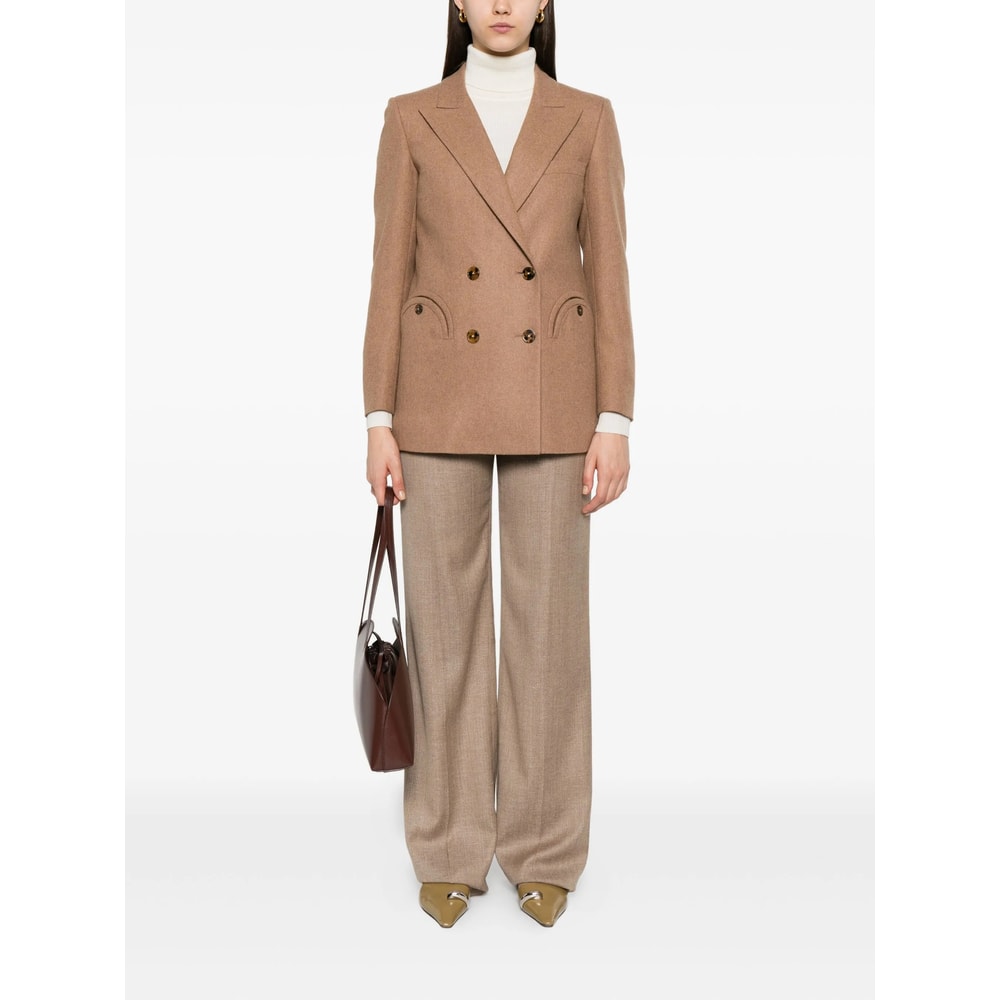 Blazé Milano Cholita Blazer In Wool And Cashmere Camel Color In Multi