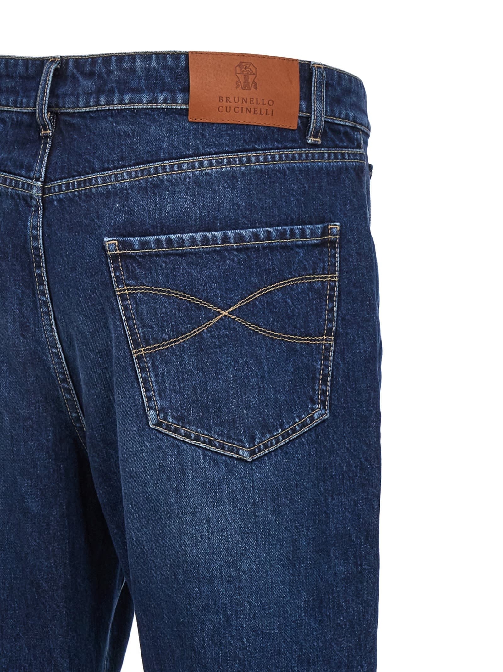 Shop Brunello Cucinelli Denim Jeans In Blue