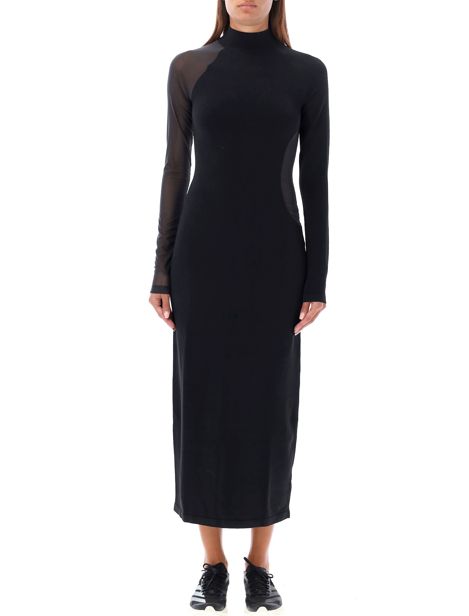 Shop Y-3 Knit Long Dress In Black