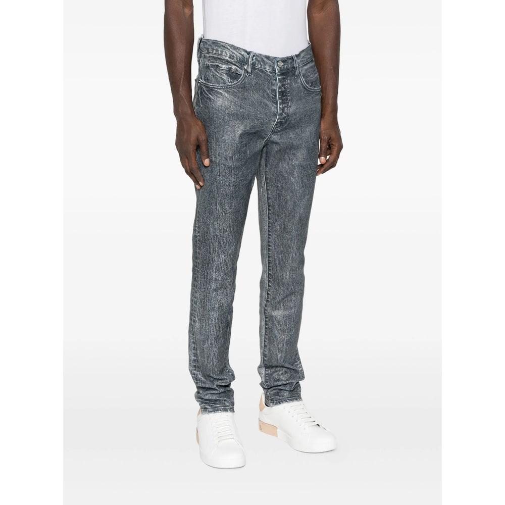 Purple Brand Acid-wash Jeans In Blue