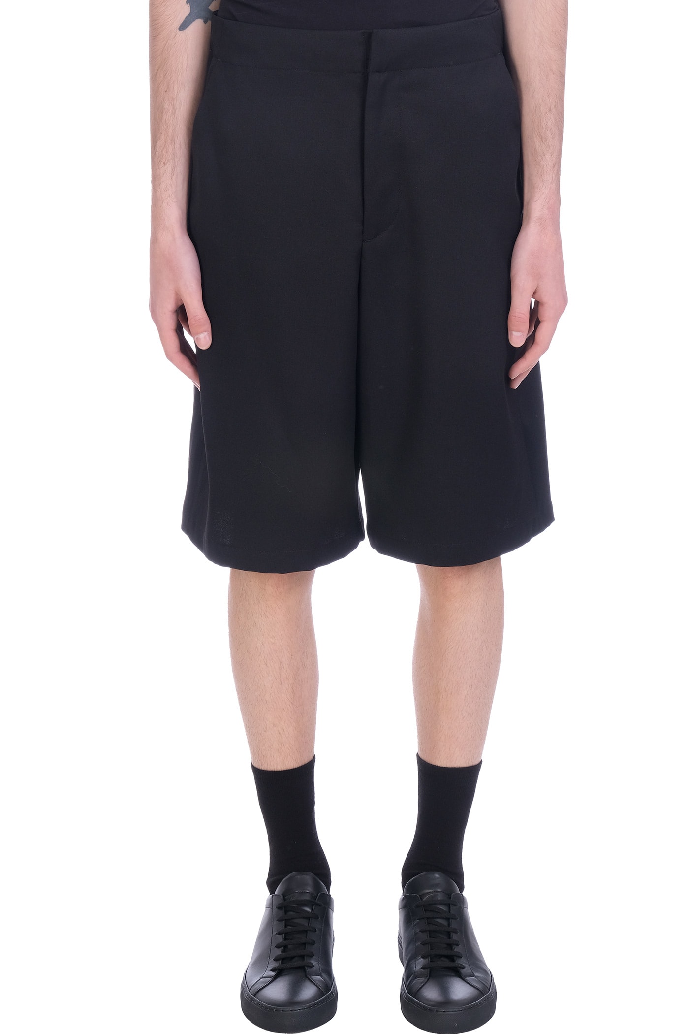 OAMC Vapor Shorts In Black Wool