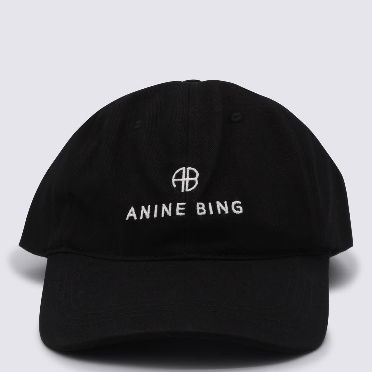 Anine Bing Black Cotton Jeremy Baseball Cap