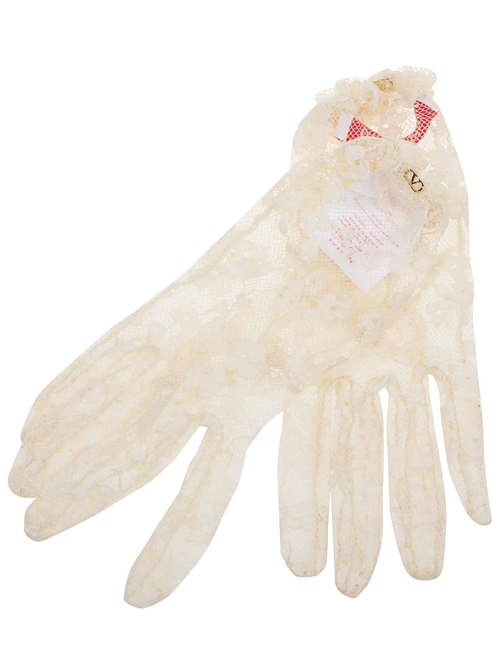 Valentino Garavani Gloves 14,5cm Con Rouches Vlogo Signature