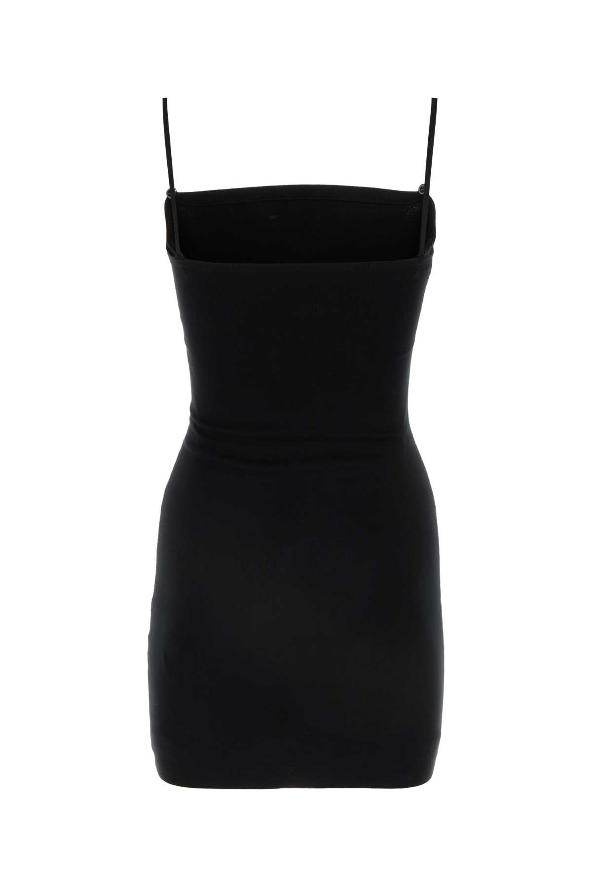Shop Alexander Wang Black Stretch Cupro Blend Mini Dress