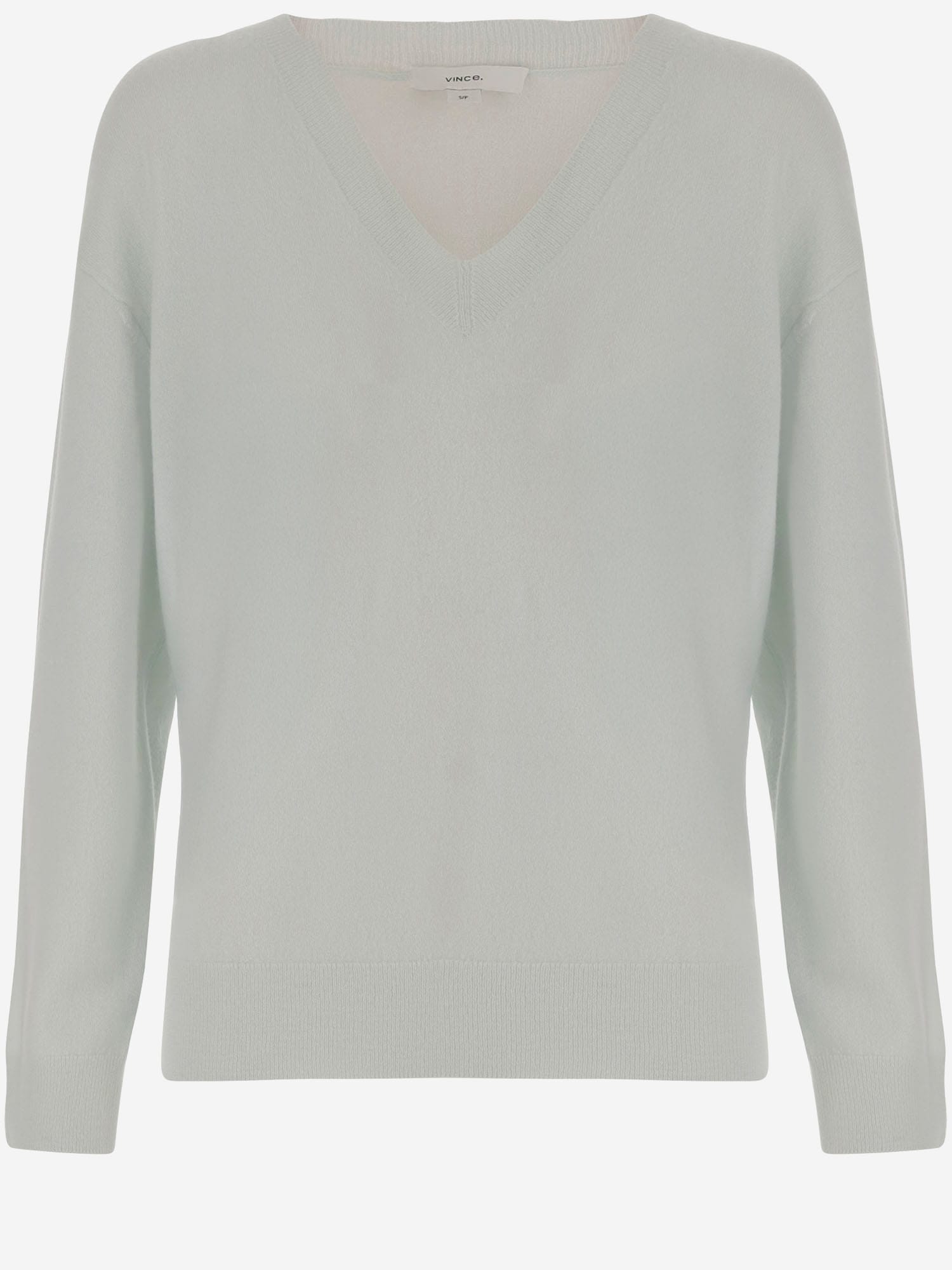 Shop Vince Cashmere And Silk Sweater In Light Grey