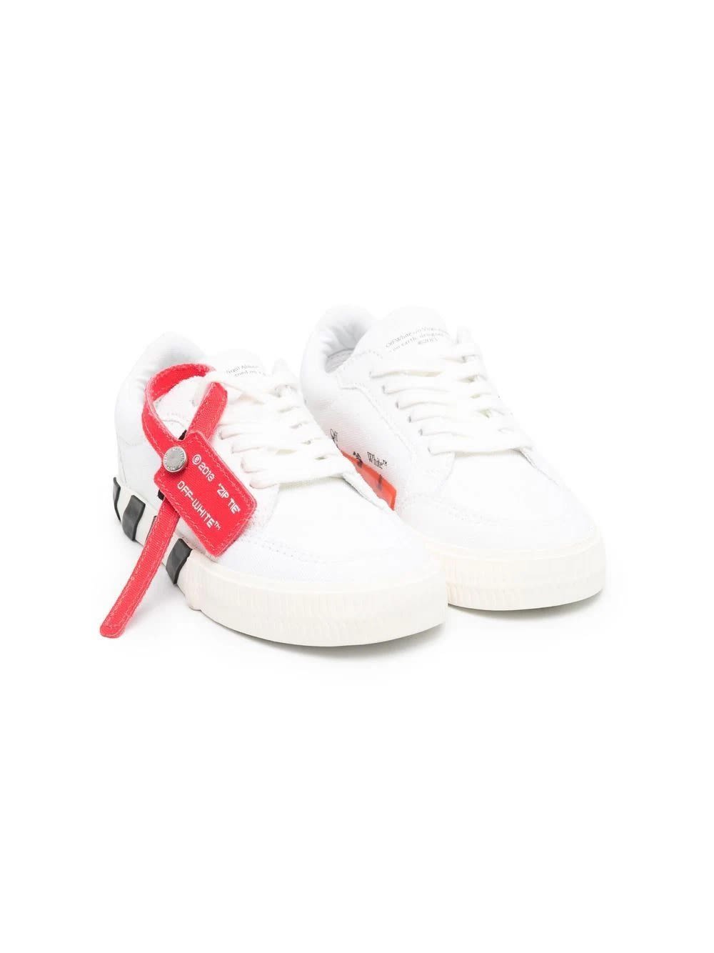 Off-white Kids' White Vulcanized Low Sneakers