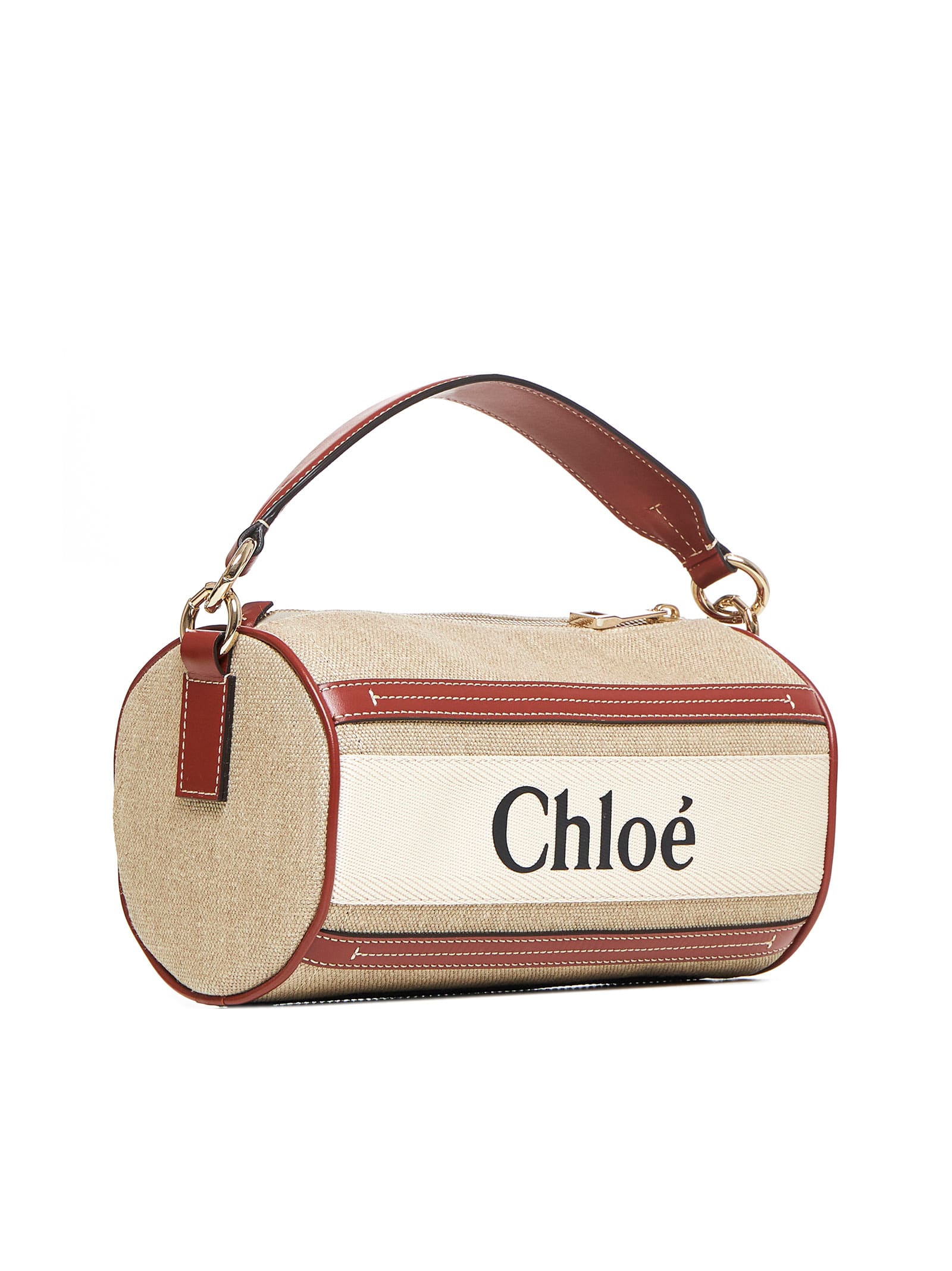 Shop Chloé Shoulder Bag In White-brown 1