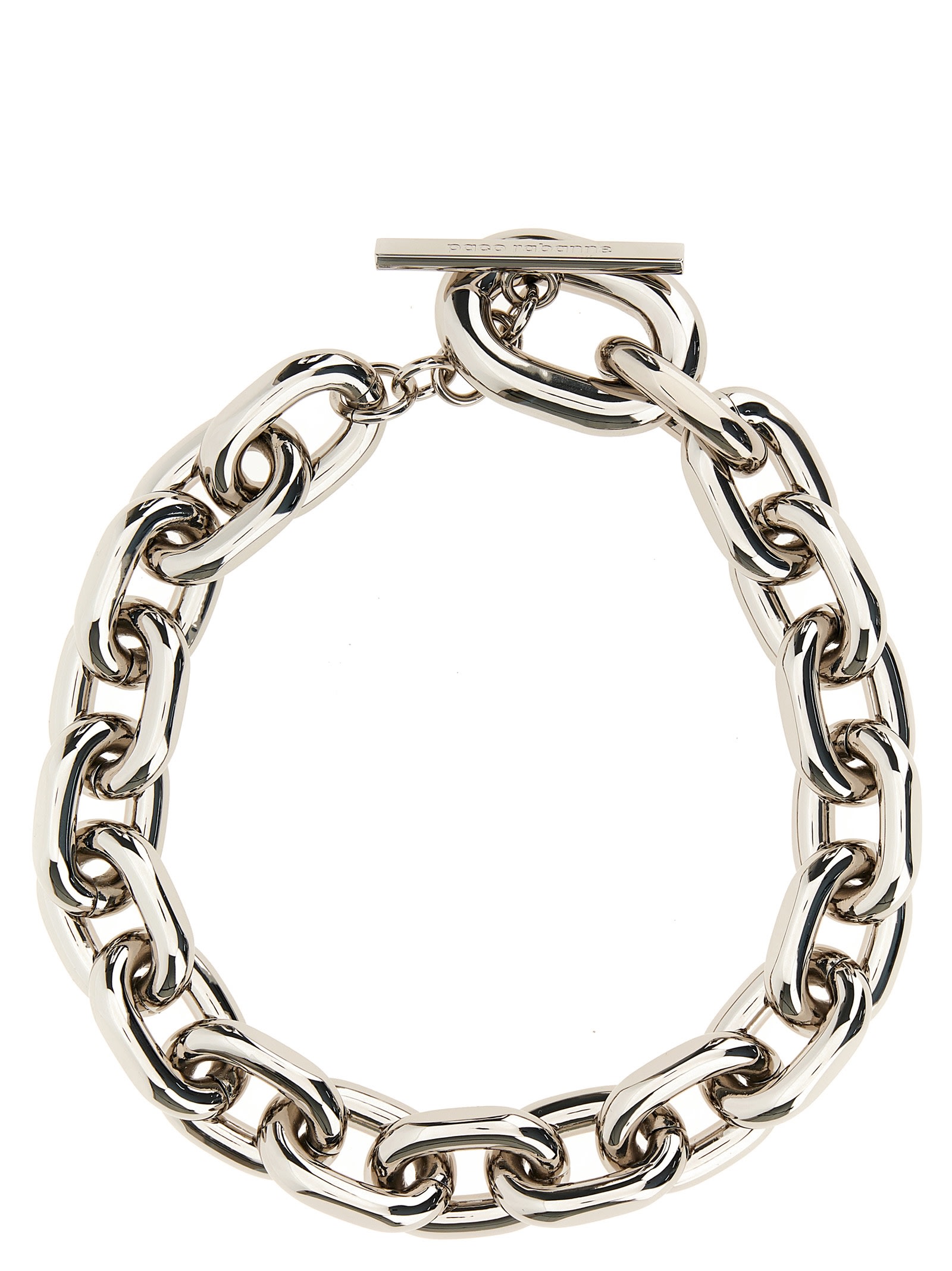 Shop Rabanne Xl Lick Necklace In Silver