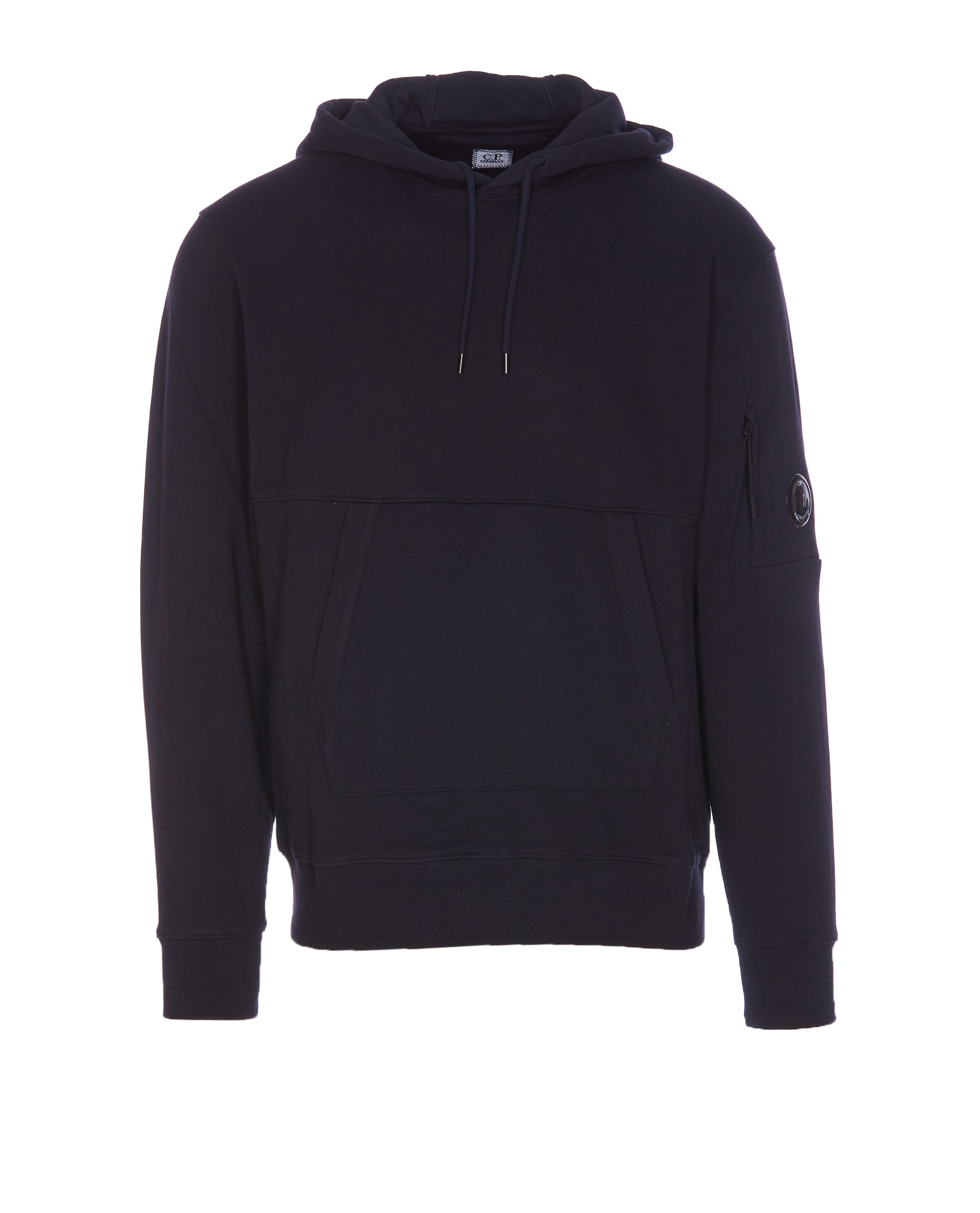 Shop C.p. Company Diagonal Raised Hoodie In Total Eclipse