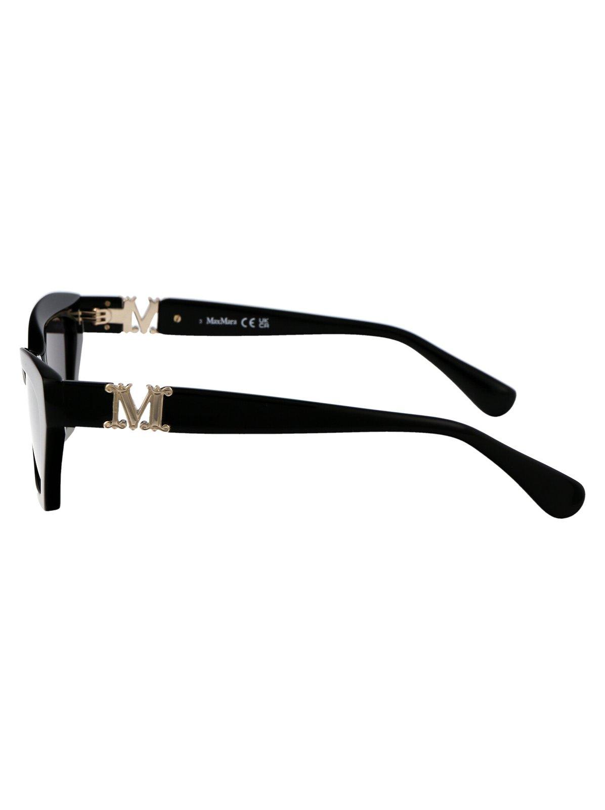 Shop Max Mara Cat-eye Sunglasses In 01a