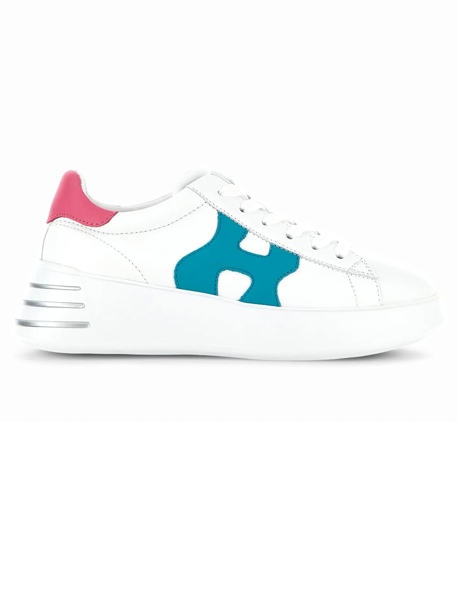 Hogan Rebel Leather Sneakers In Multi