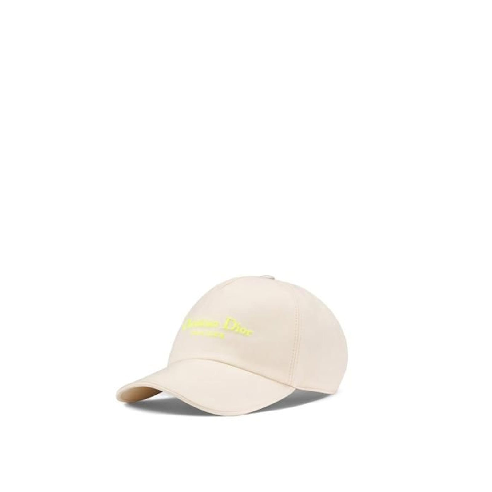 Dior Cotton Blend Logo Hat With Rigid Visor In Beige