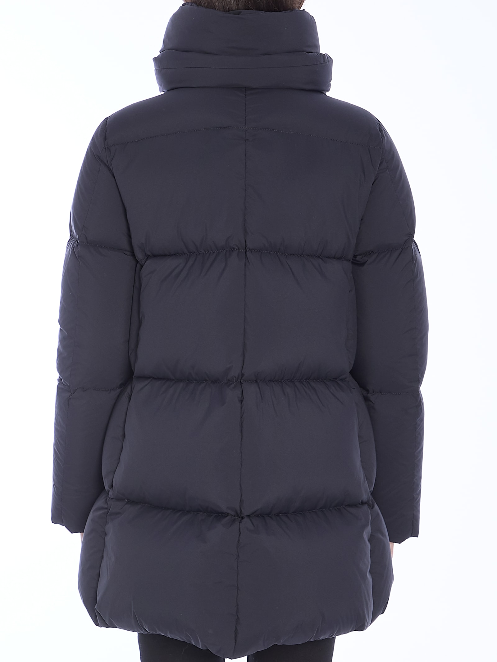 Shop Herno Nylon Down Jacket In Black