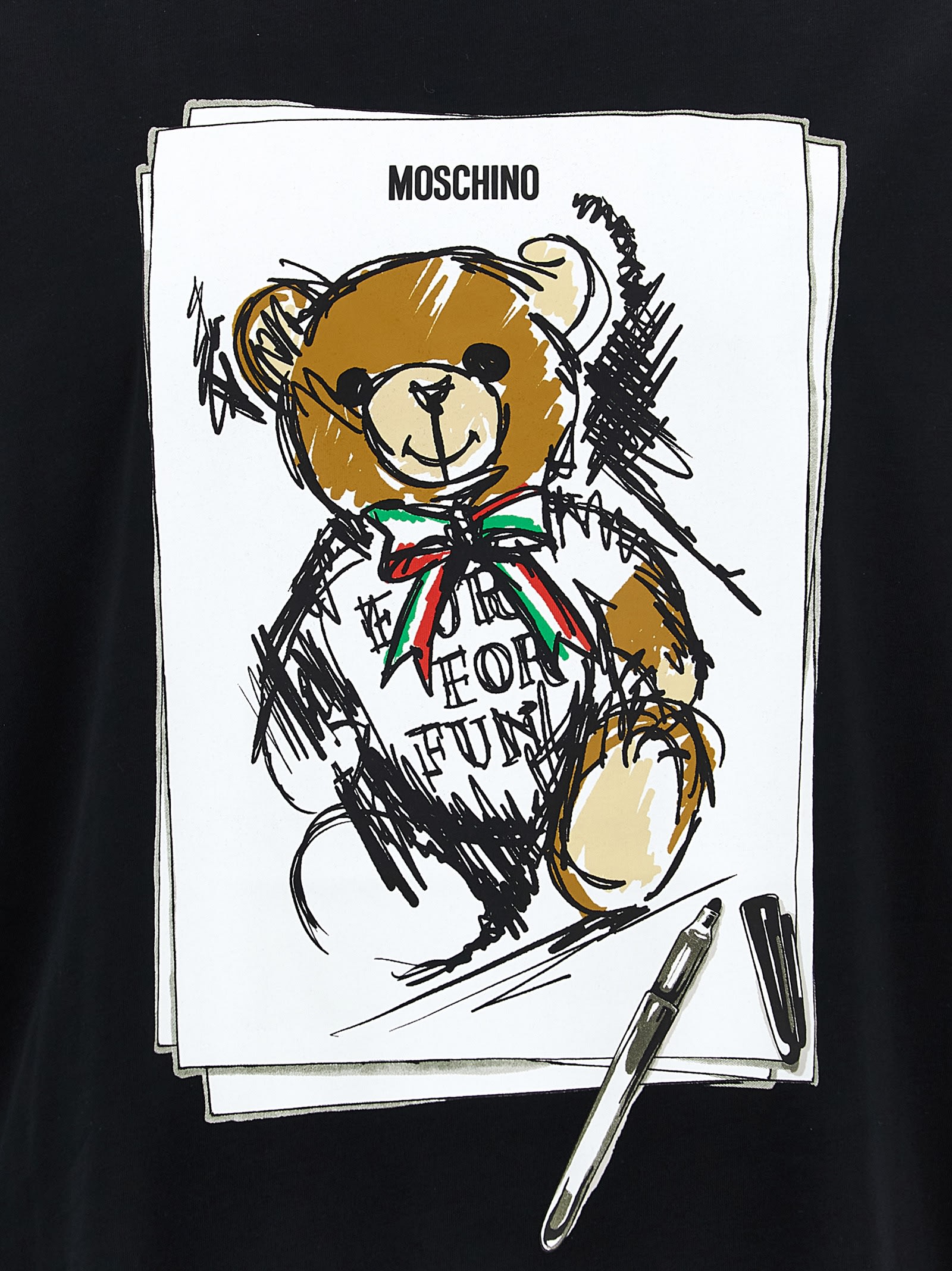 Shop Moschino Teddy T-shirt In Black