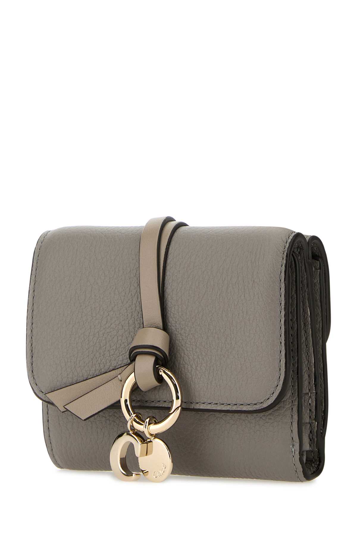 Shop Chloé Grey Leather Wallet In 053