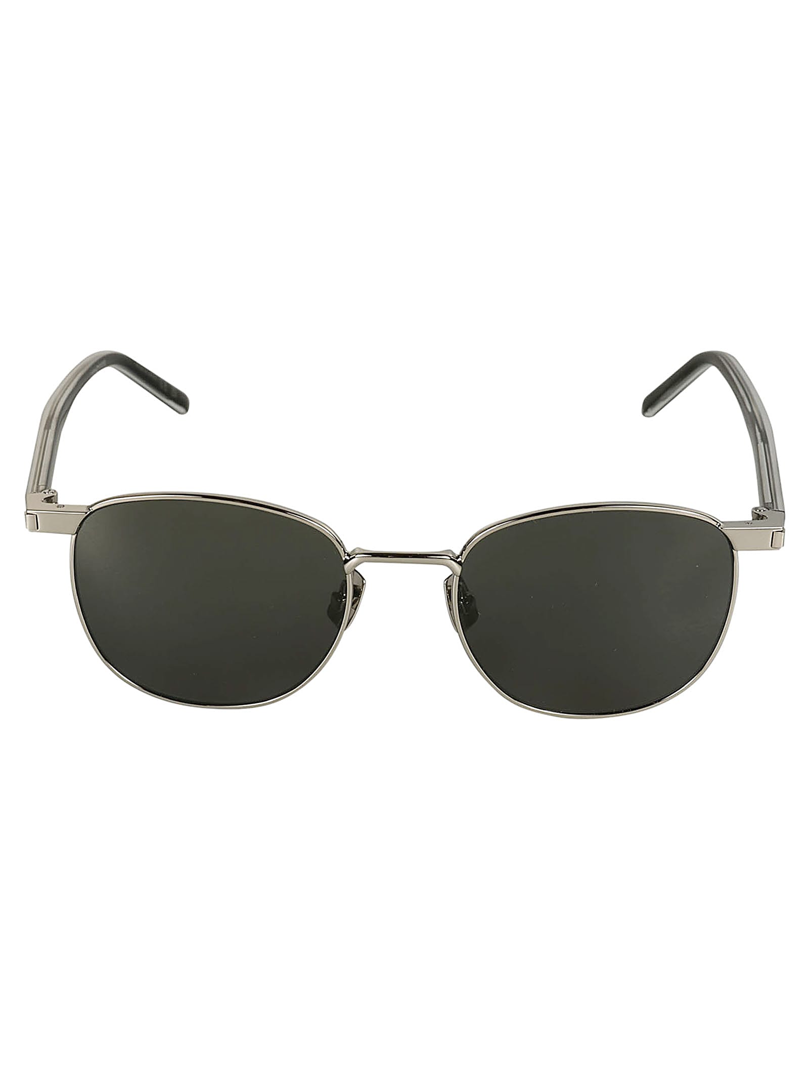 Saint Laurent Sl747 Sunglasses In Silver-crystal-grey