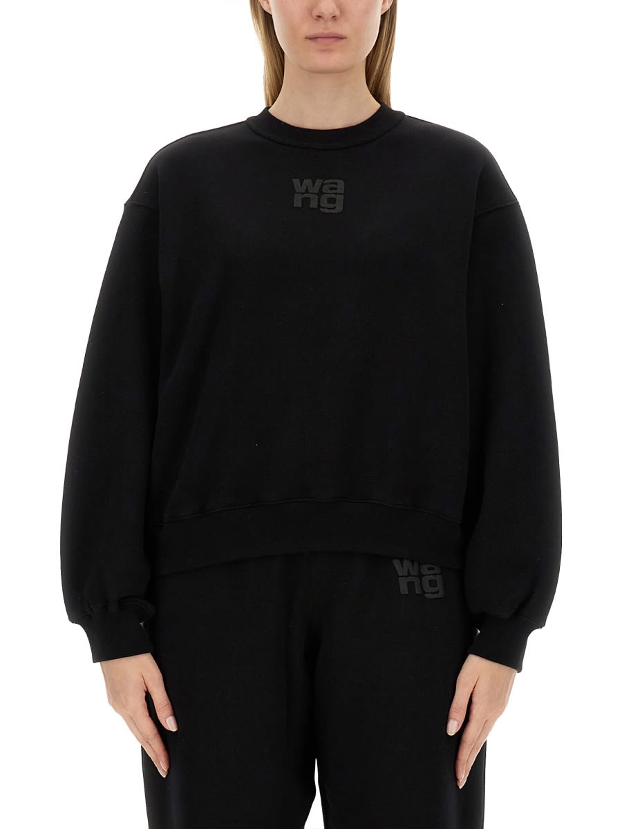 Shop Alexander Wang T Sweatshirt With Logo In Black