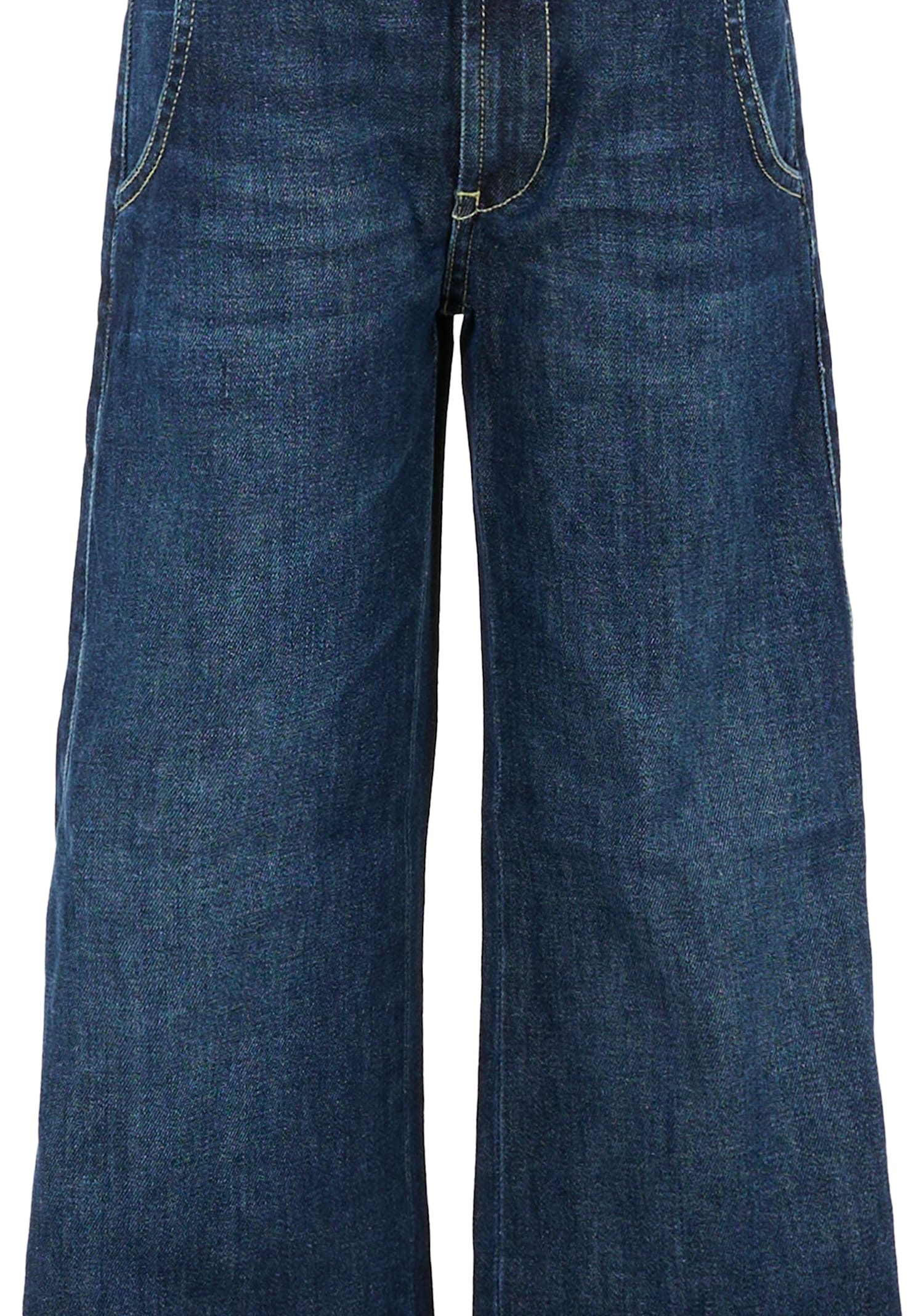 Dondup Blue Denim Jeans For Girl With Logo In Blue