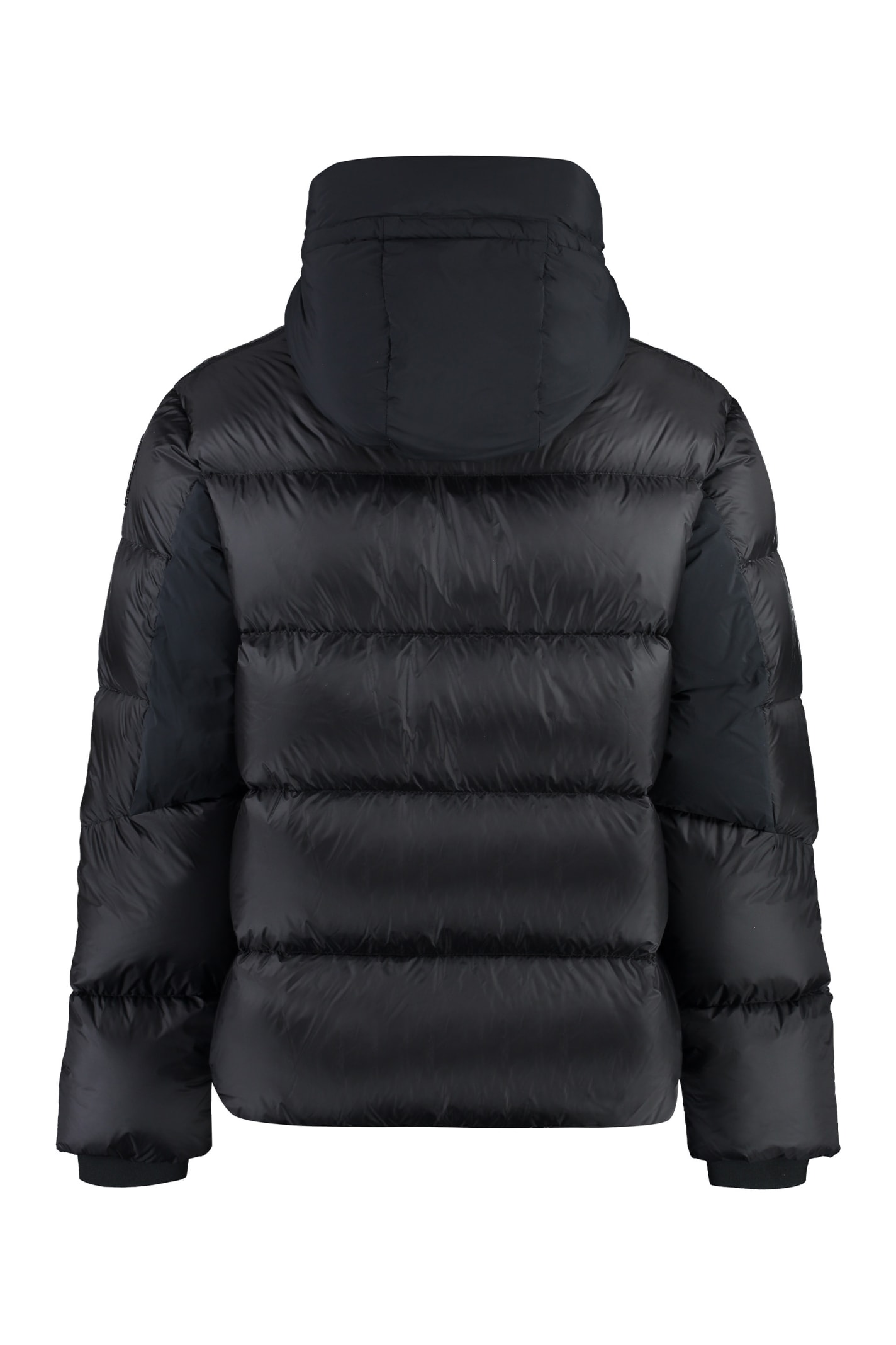 Shop Parajumpers Lexert Hooded Nylon Down Jacket In Black