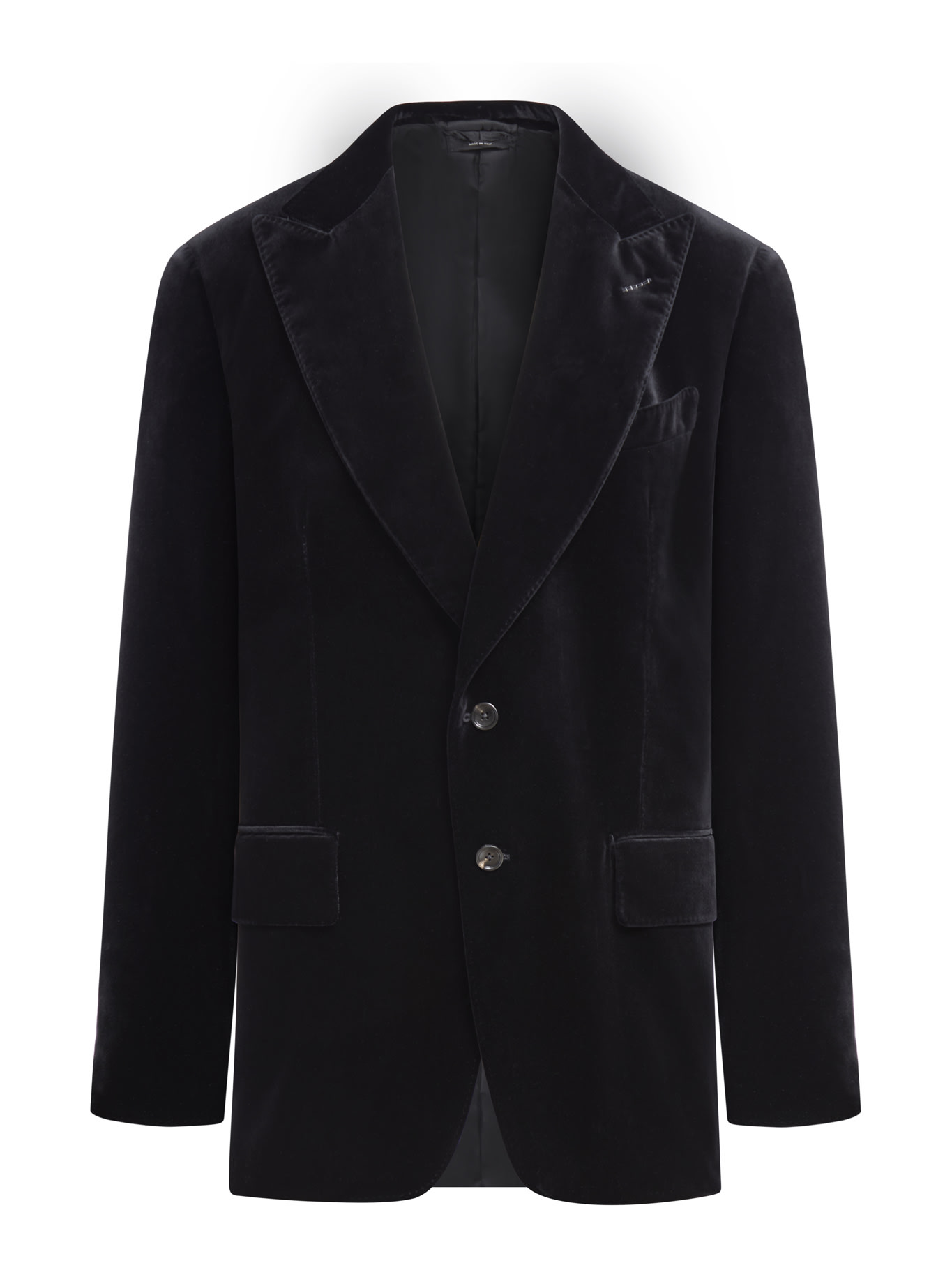 Tom Ford Shelton Fluid Velvet Cocktail Jacket In Black