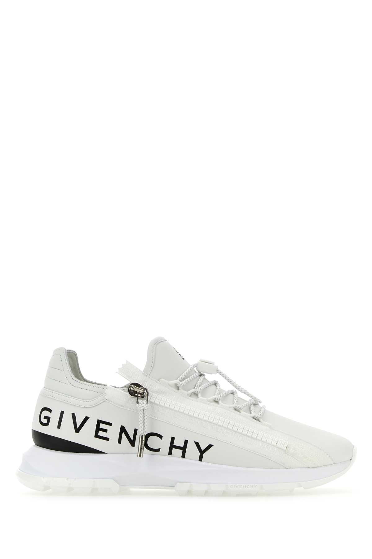 Shop Givenchy White Leather Spectre Sneakers