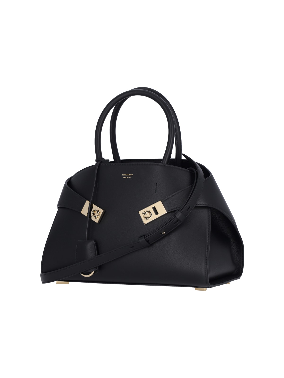 Ferragamo Women Small Hug Handbag In Black