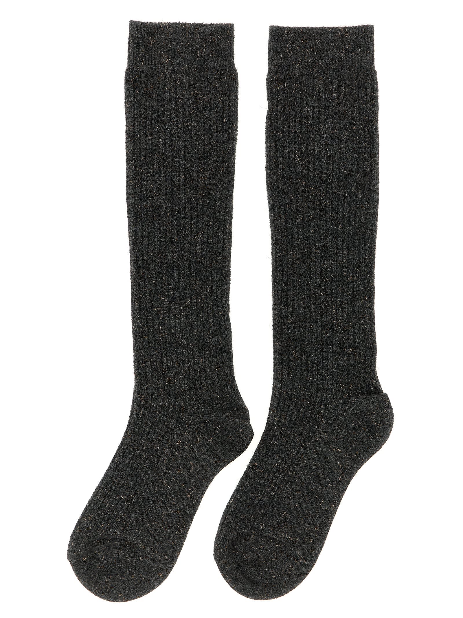 Brunello Cucinelli Sparkling Ribbed Socks