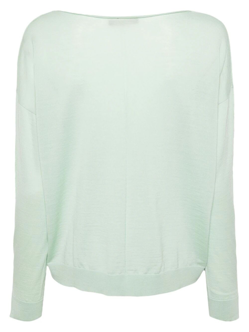 Shop Nuur Oversize Round Neck Pullover In Mint