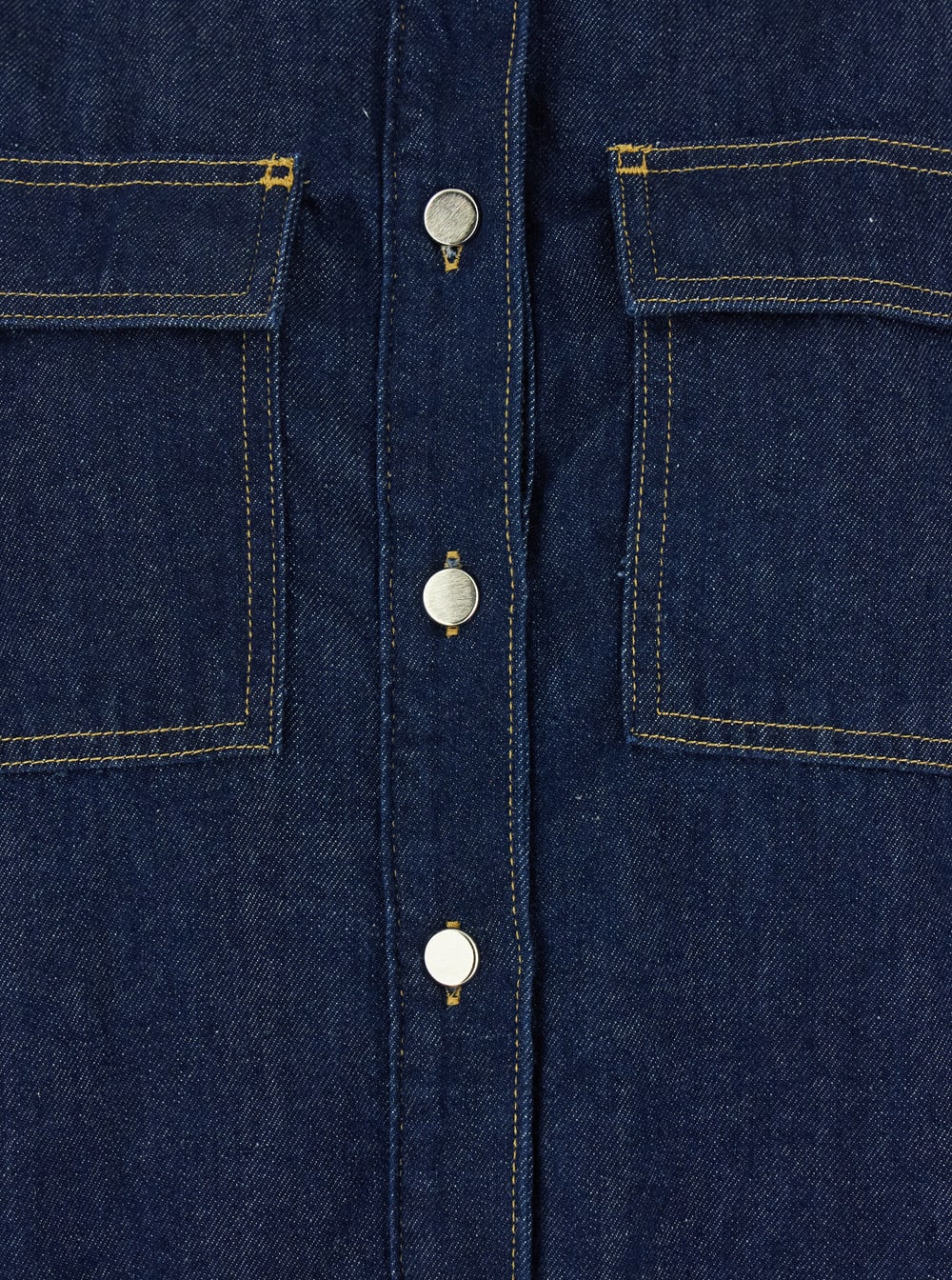Frame The Trapunto Denim Overshirt In Blu