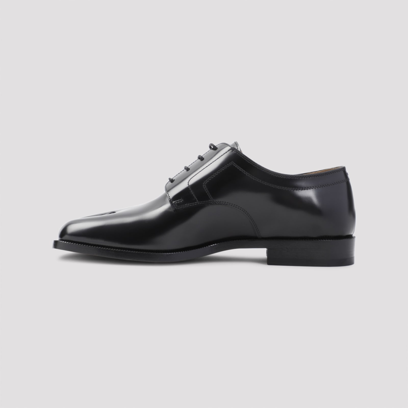 Shop Maison Margiela Marni Tabi Lace-up Shoes In Black